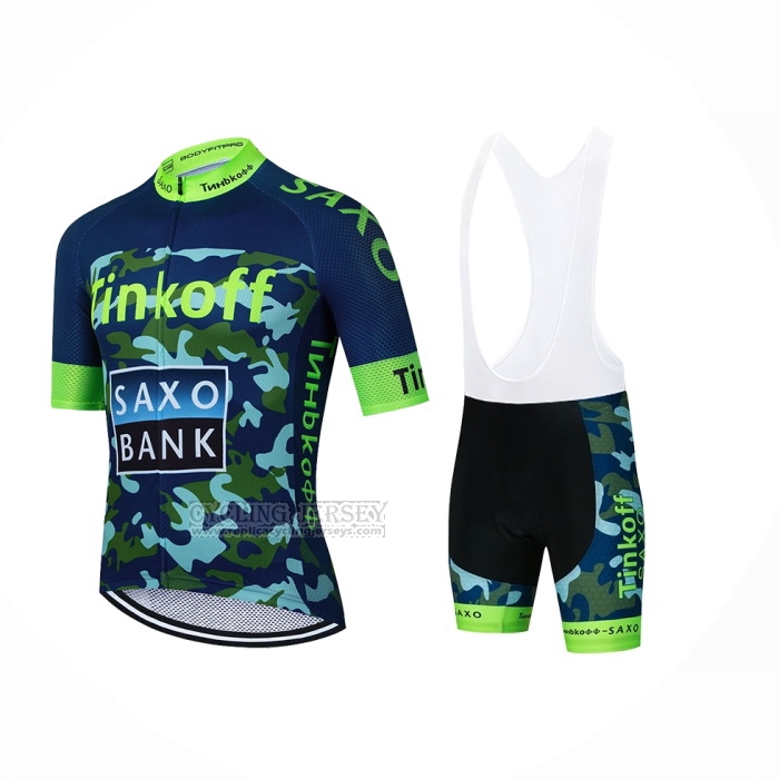 2024 Cycling Jersey Tinkoff Blue Green Short Sleeve And Bib Short